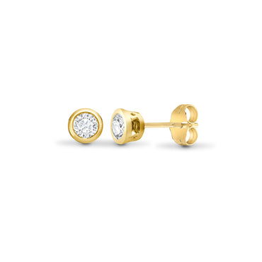 18 Karat Gelbgold 10pt Fassung Ohrstecker