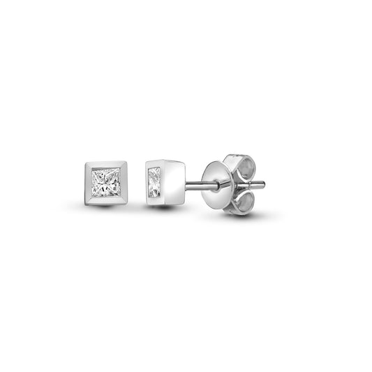 18ct White Gold 20pts Natural Diamond Earrings – product view