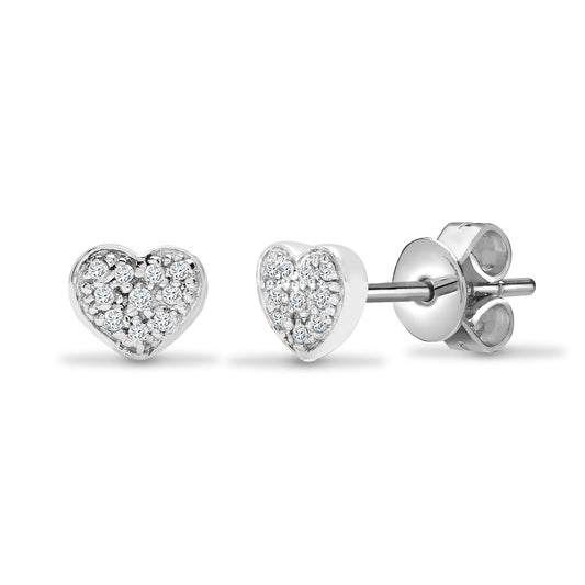 18ct White gold 10pt Natural Diamond stud earrings. (18E110) – product view