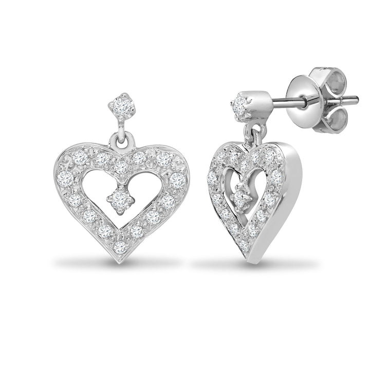 18ct White gold 21pt Natural Diamond stud earrings. (18E113) – product view