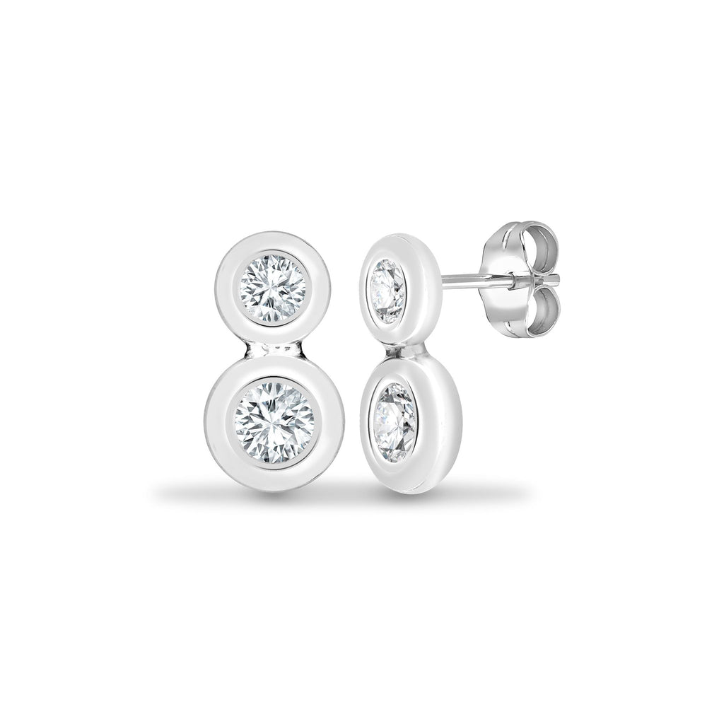 18ct White 0.25ct 2 Natural Diamond Drop Earrings