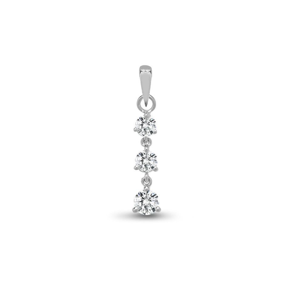 18ct White Gold Natural Diamond Pendant (18P051) – product view