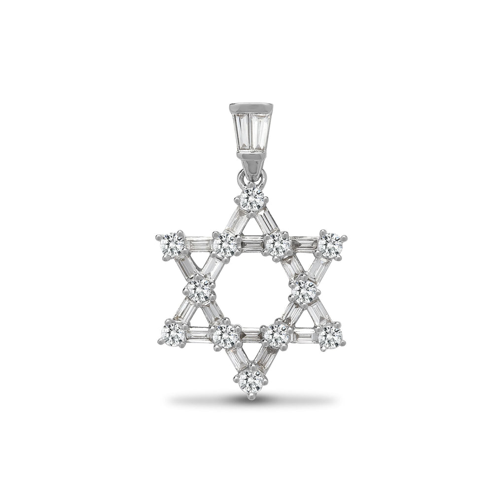 18ct White Gold Natural Diamond Pendant (18P062) – product view
