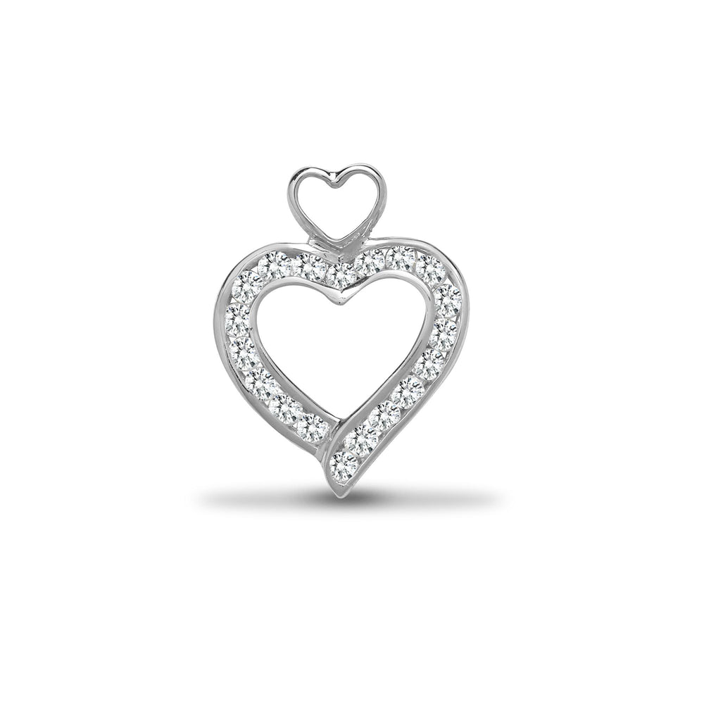 18ct White Gold Natural Diamond Pendant (18P068) – product view