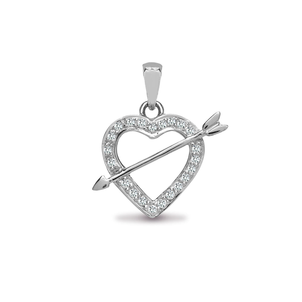 18ct White Gold Natural Diamond Pendant (18P069) – product view