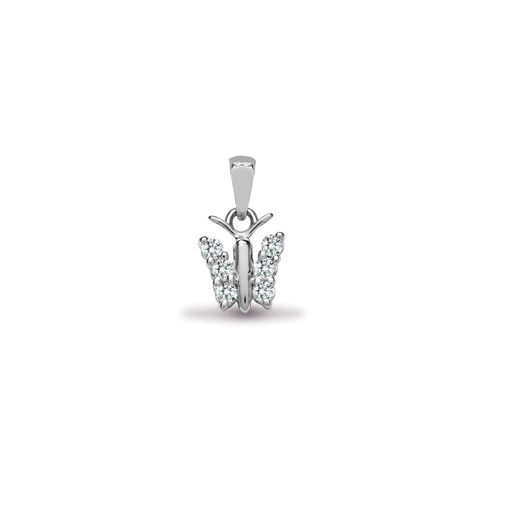18ct White Gold Natural Diamond Pendant (18P077) – product view