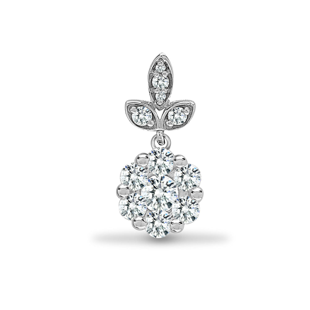 Pendente in oro bianco 18 carati con diamante naturale da 0,35 carati