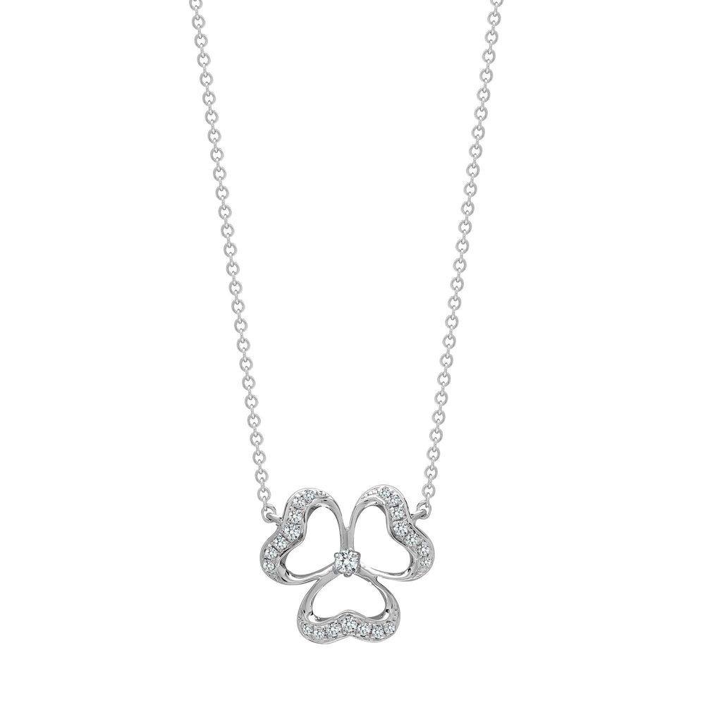 18ct White 0.11ct Natural Diamond Pendant - 18" Chain included – product view