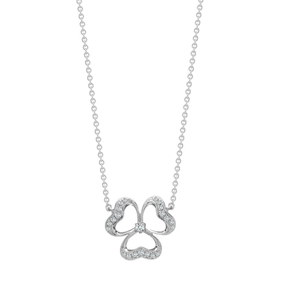 Anhänger aus 18 Karat Weißgold mit 0,11 Karat Naturdiamanten – inklusive 45 cm Kette