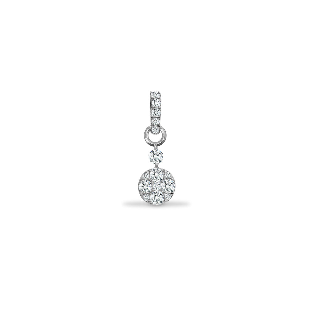 18ct White Gold 0.22ct Natural Diamond Pendant — product view 1
