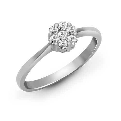 18ct White Gold Natural Diamond Ring (18R642) – product view