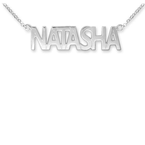 925 Sterling Silver Personalised Nameplate – product view