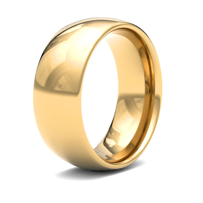 22ct Yellow Gold Standard Weight 8mm Court Profile Mirror Finish Wedding Ring (WCT22Y8) – product view