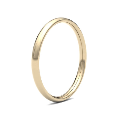 9 Karat Gelbgold Standardgewicht Court-Profil Hochglanz Ehering