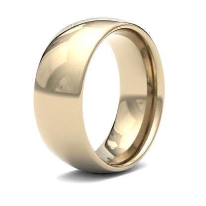 9 Karat Gelbgold Standardgewicht Court-Profil Hochglanz-Ehering