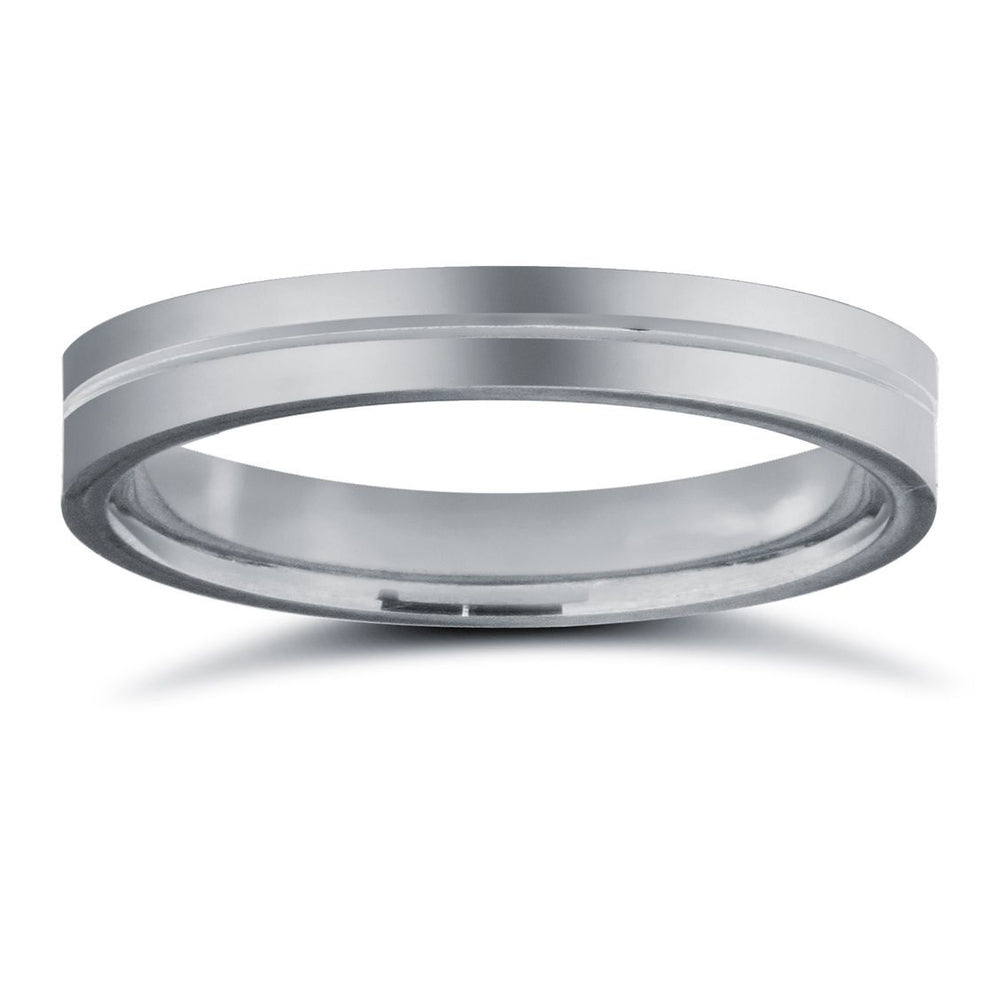 Platin Standardgewicht Flaches Profil Mittelrille Ehering