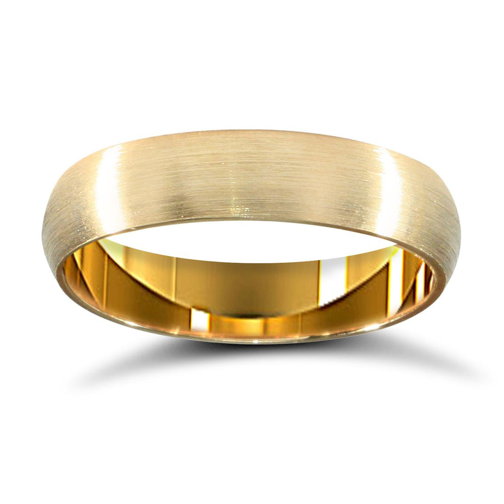 9ct Yellow Gold Premium Weight Court Profile Mirror Finish Wedding Ring – product view