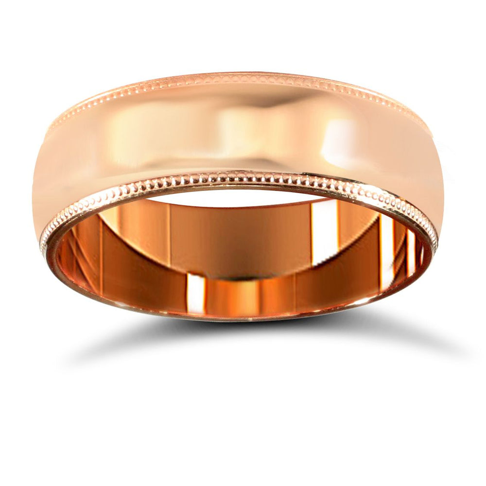 Anello nuziale in oro rosa 18 carati, peso premium, profilo a D, finitura a specchio