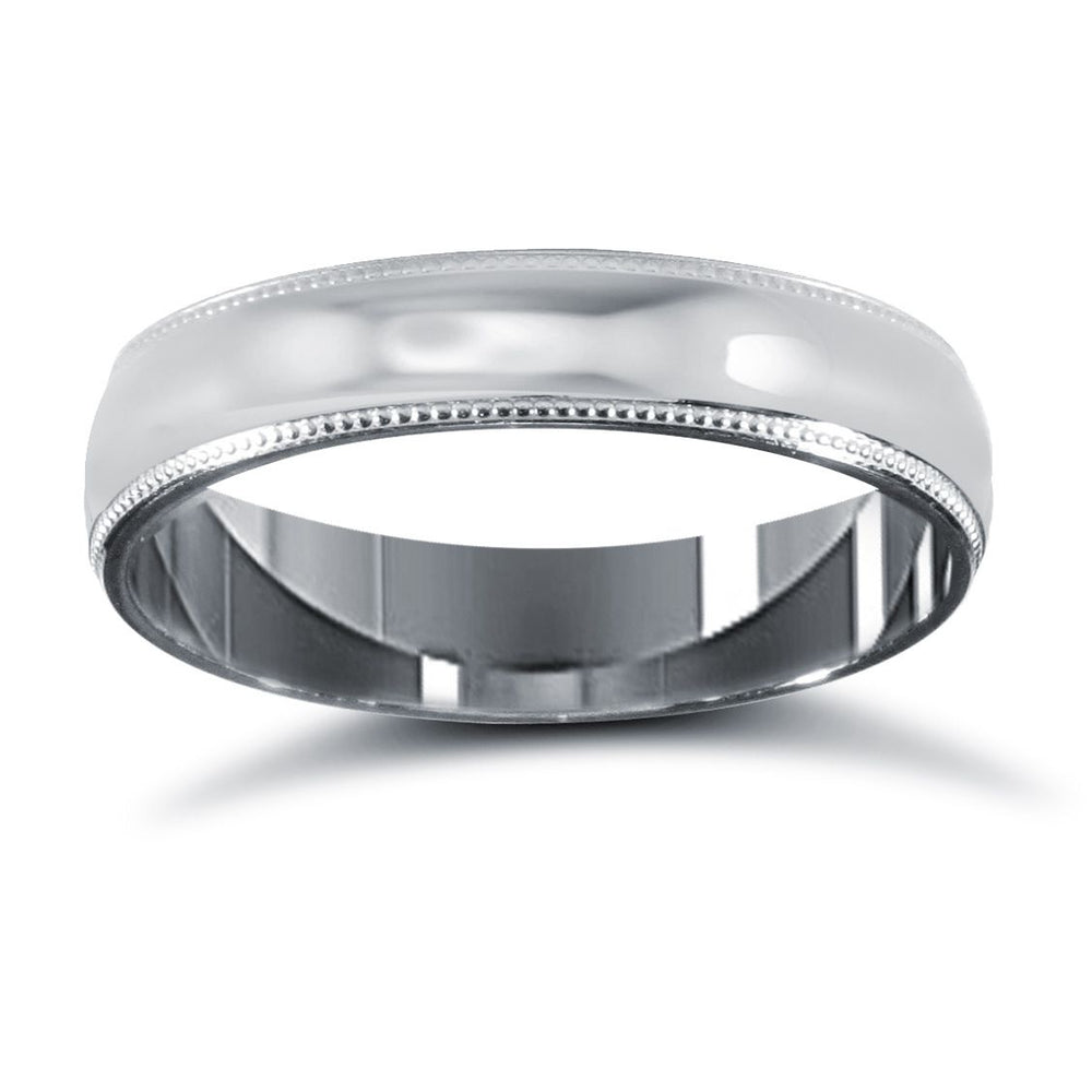 Platin Premium Gewicht D-Form Hochglanz Ehering
