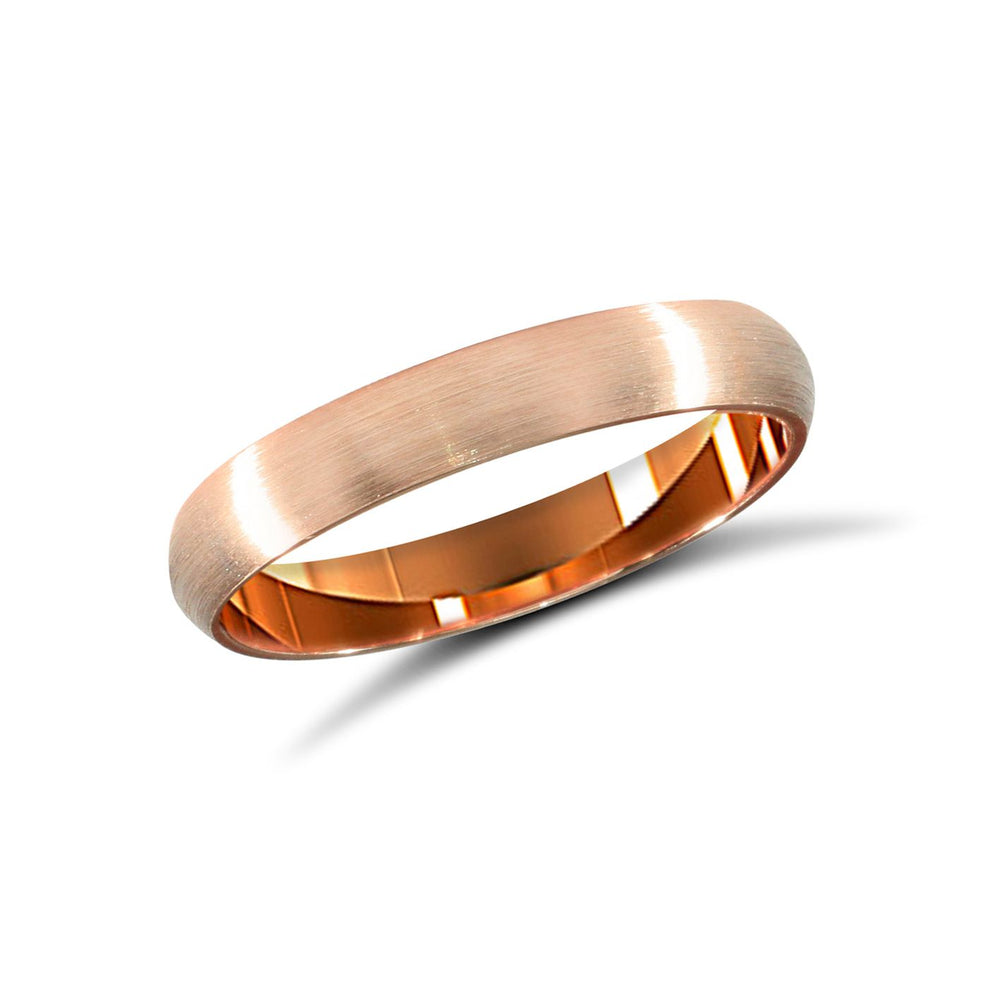 9 Karat Rotgold Ehering, klassisches Standard-Profil, hochglanzpoliert