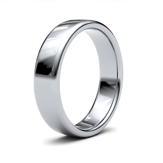 Platinum Standard Weight Court Profile Mirror Finish Wedding Ring
