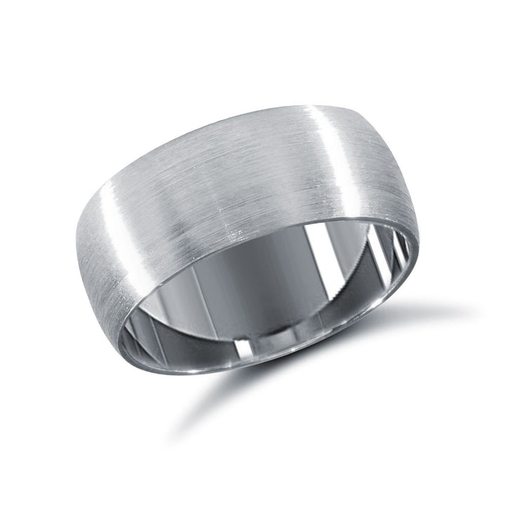 Ehering Platin, klassische Form, Satin-Finish
