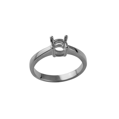 950 Platinum 0.25ct 4mm Round Solitaire 4 Claw Ring Mount