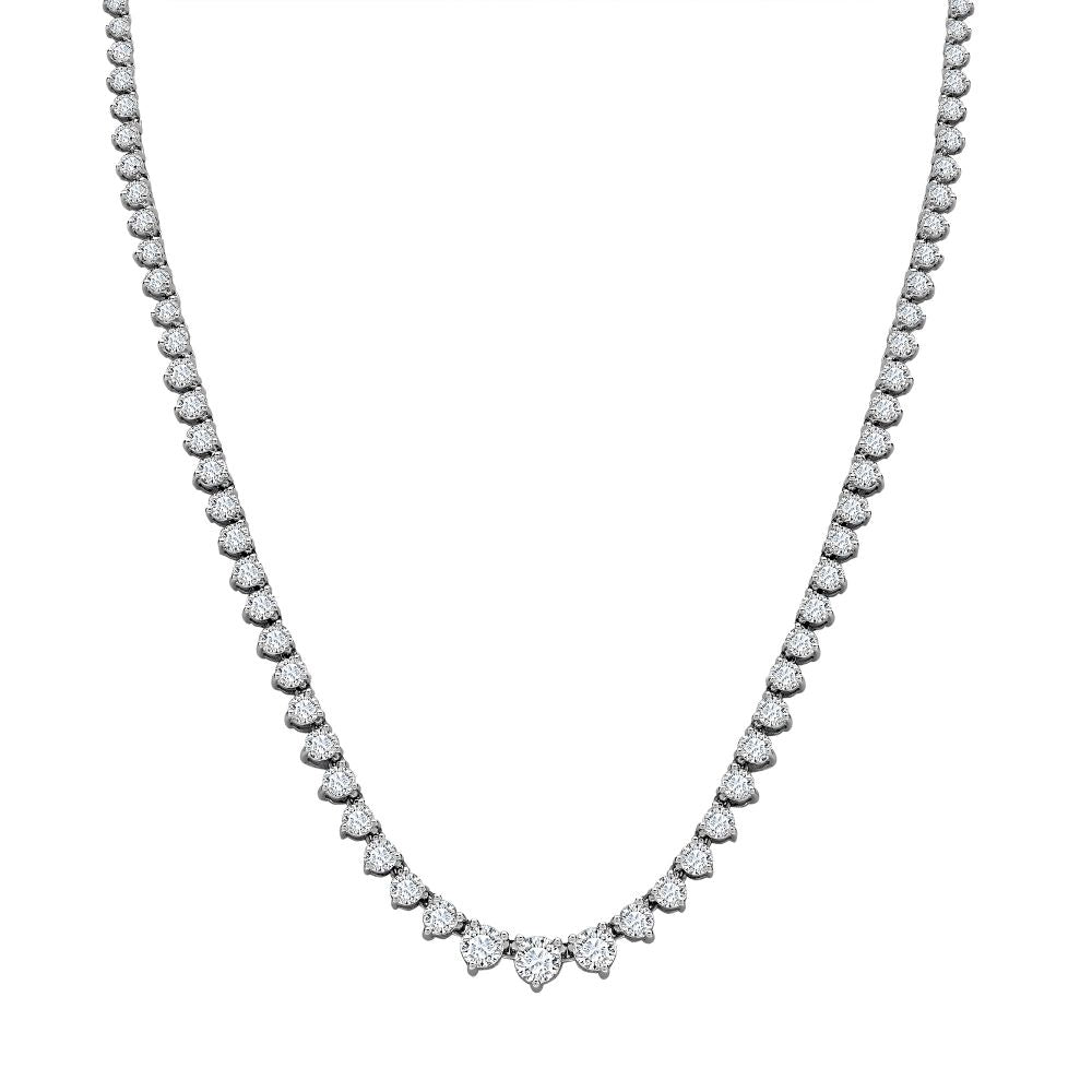 18ct White Gold Natural Diamond Chain – product view