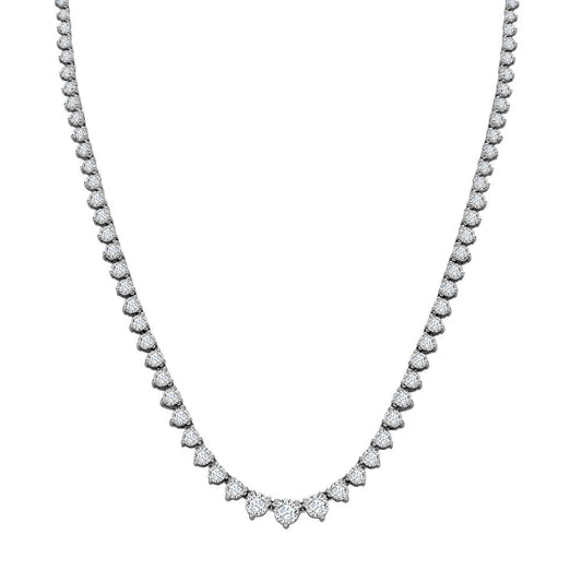 18ct White Gold Natural Diamond Chain – product view