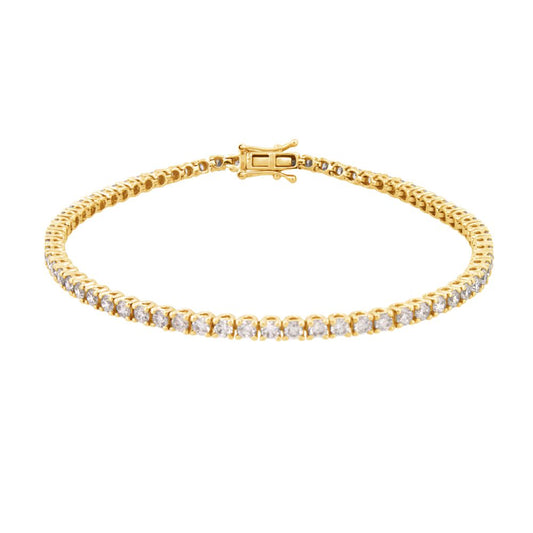 18 Karat Weißgold Tennisarmband mit Krappenfassung und 1,03 Karat