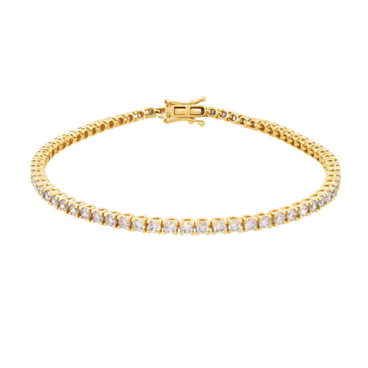 18 Karat Weißgold Tennisarmband mit Krappenfassung und 1,03 Karat