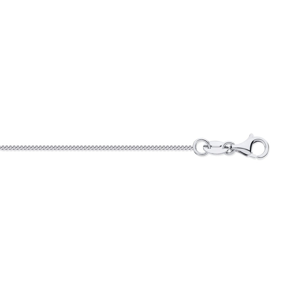 950 Platinum Diamond Cut Curb 0.80mm Pendant Chain – product view