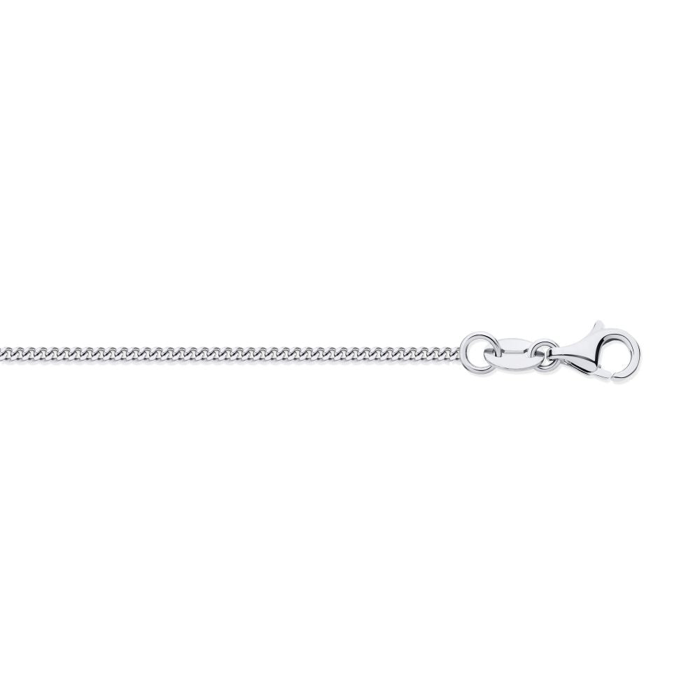 950 Platinum Diamond Cut Curb 1.25mm Pendant Chain – product view