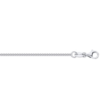 950 Platinum Diamond Cut Curb 1.25mm Pendant Chain – side view