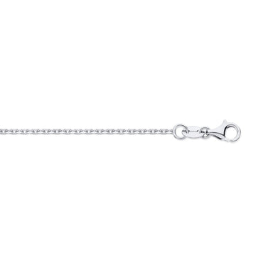 950 Platinum Faceted Trace 0.90mm Pendant Chain – side view