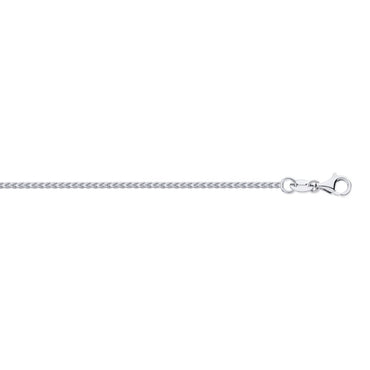 950 Platinum Square Franco 2.10mm Pendant Chain – side view