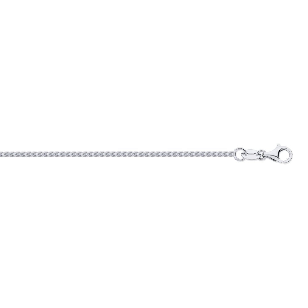950 Platinum Square Franco 2.10mm Pendant Chain – product view