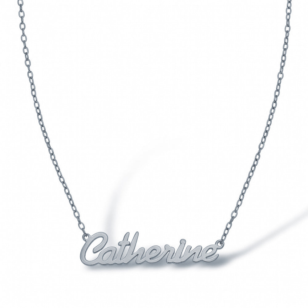 925 Silver Personalised Nameplate with 1 name + 16" Chain – product view