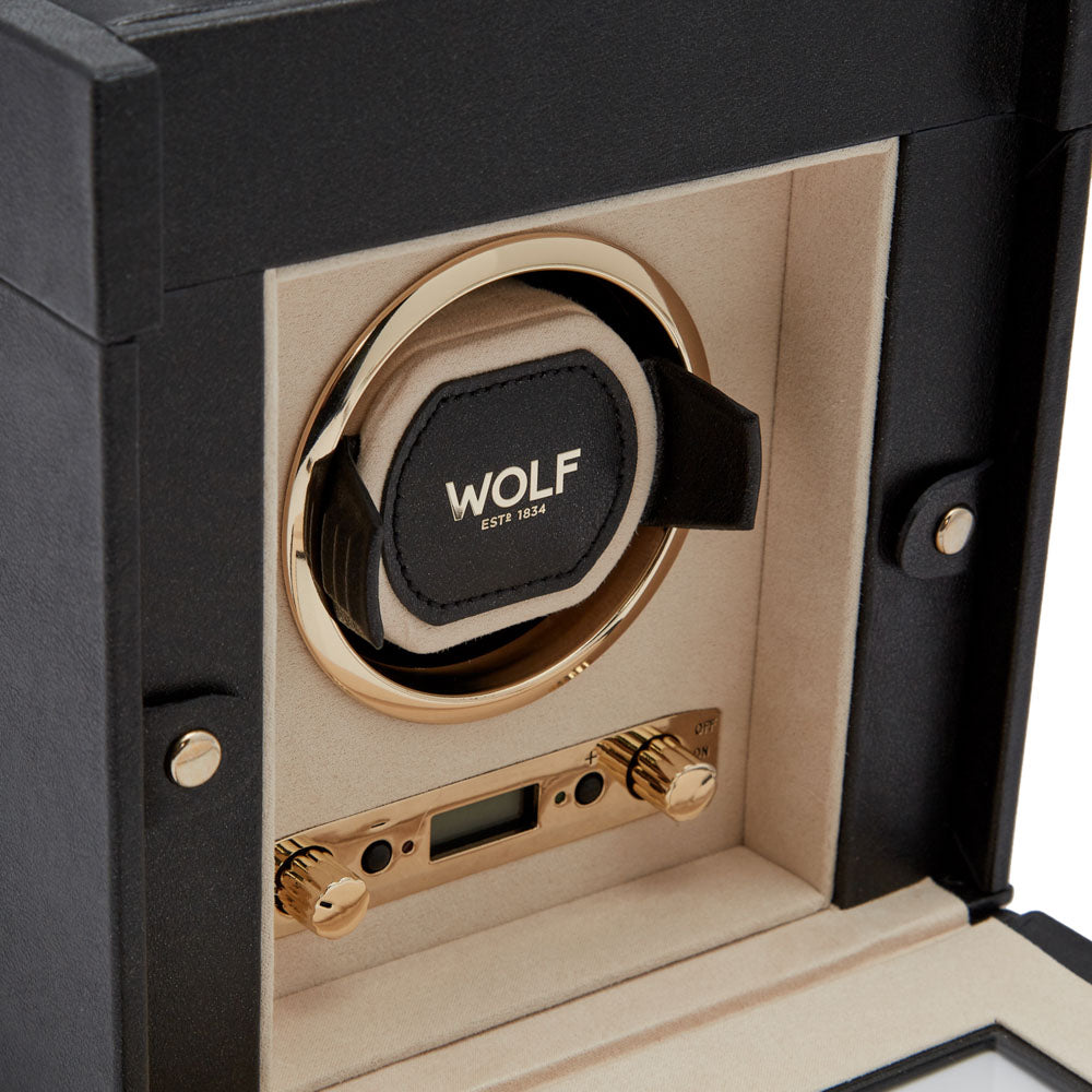 Palermo Single Watch Winder with Storage 213702
