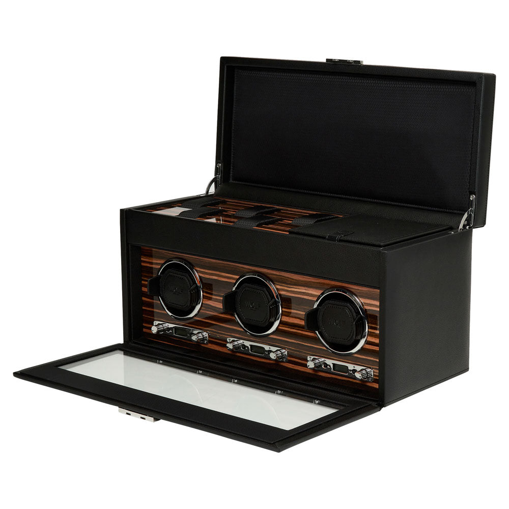 Roadster Triple Watch Winder with Storage 457356