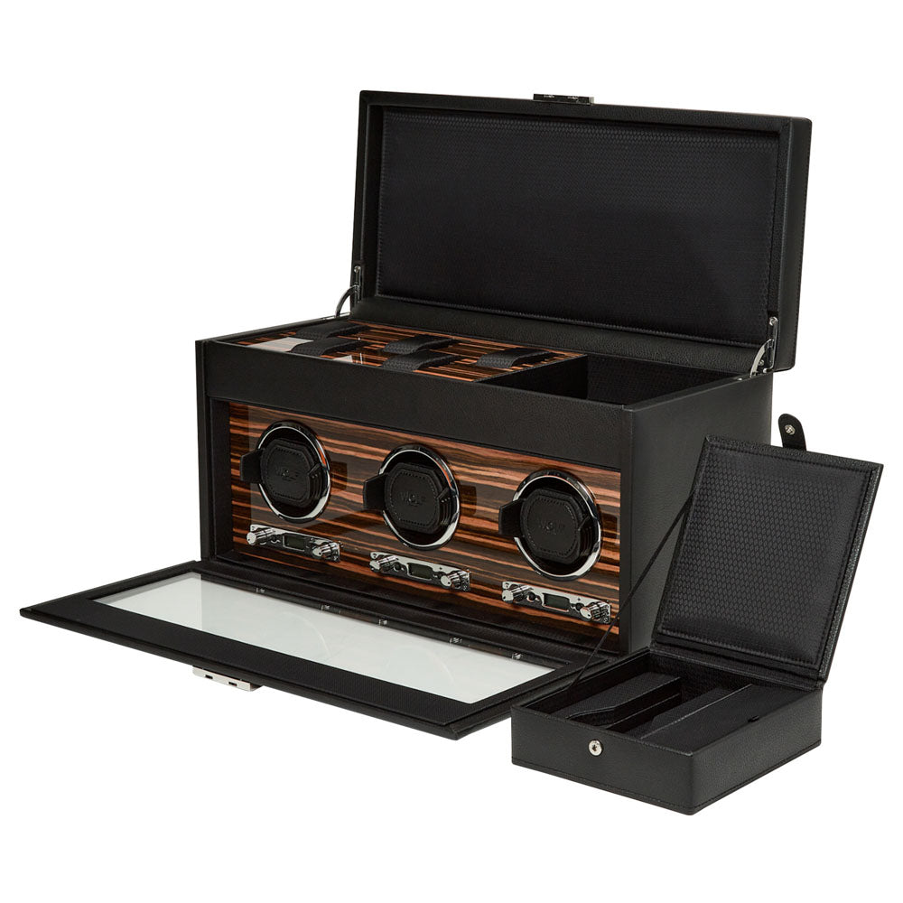 Roadster Triple Watch Winder with Storage 457356