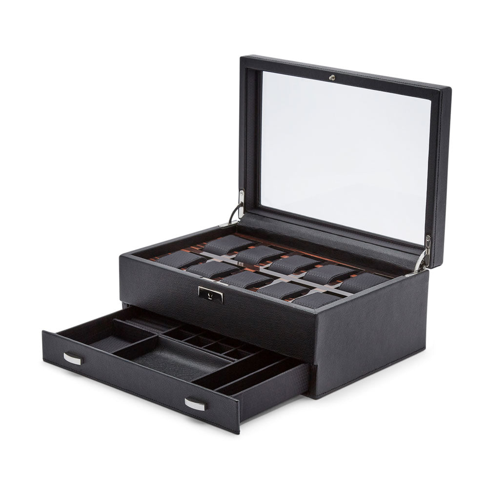 Roadster 10PC Watch Box with Drawer 477656