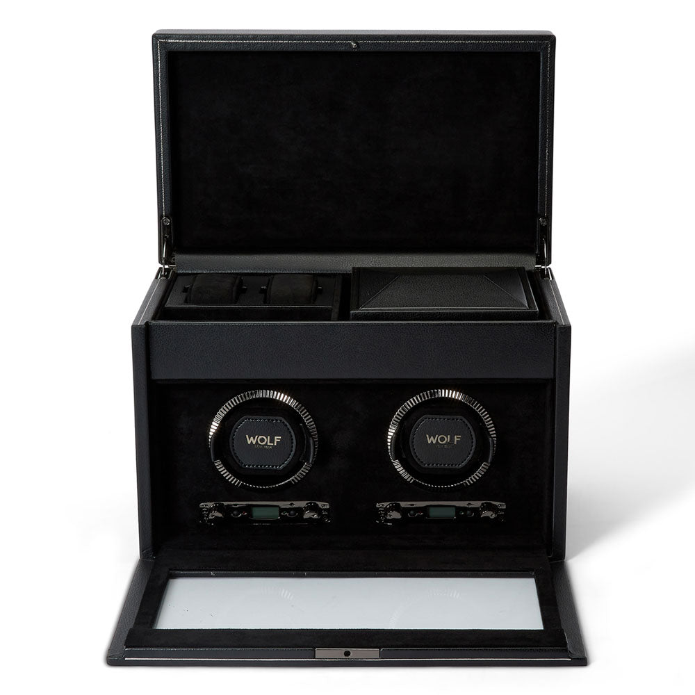 British Racing Double Watch Winder with Storage 792202