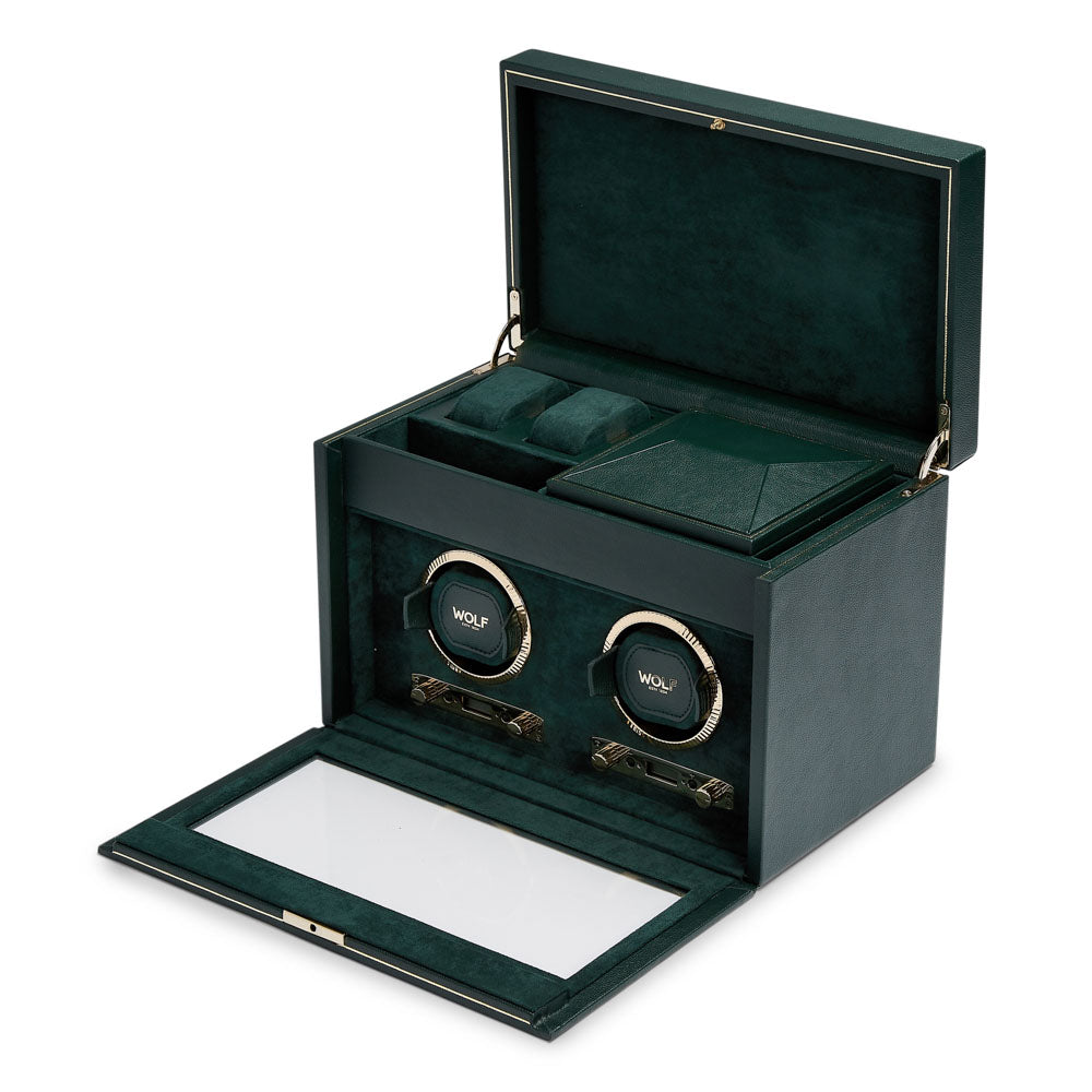 British Racing Double Watch Winder with Storage 792241