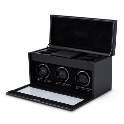 WOLF British Racing Triple Watch Winder with Storage 792302 – product view 2
