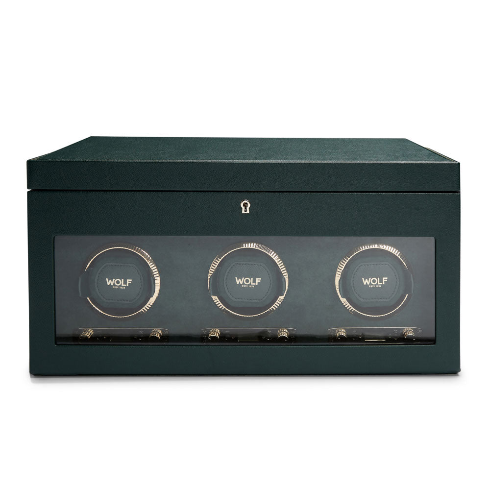 British Racing Triple Watch Winder with Storage 792341