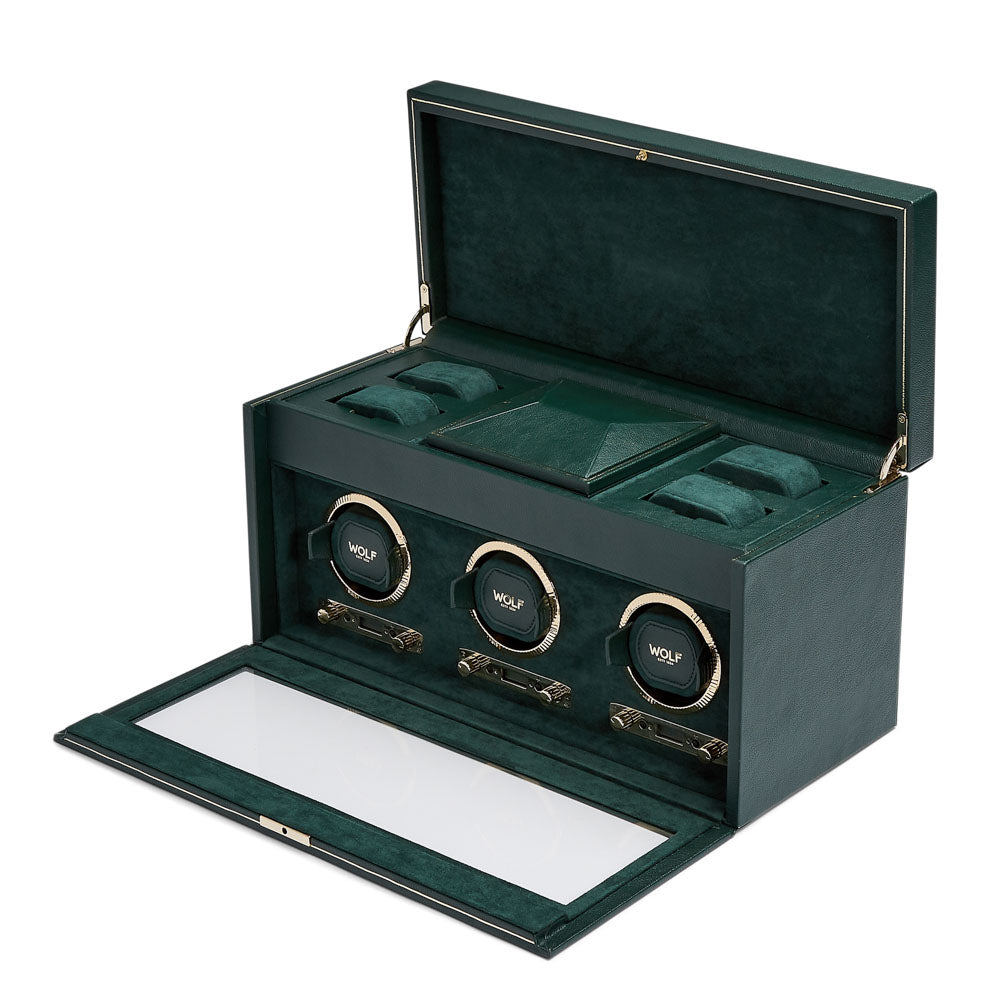 British Racing Triple Watch Winder with Storage 792341