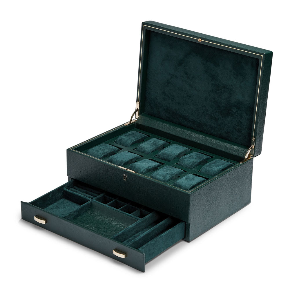 British Racing 10PC Watch Box with Drawer 792841