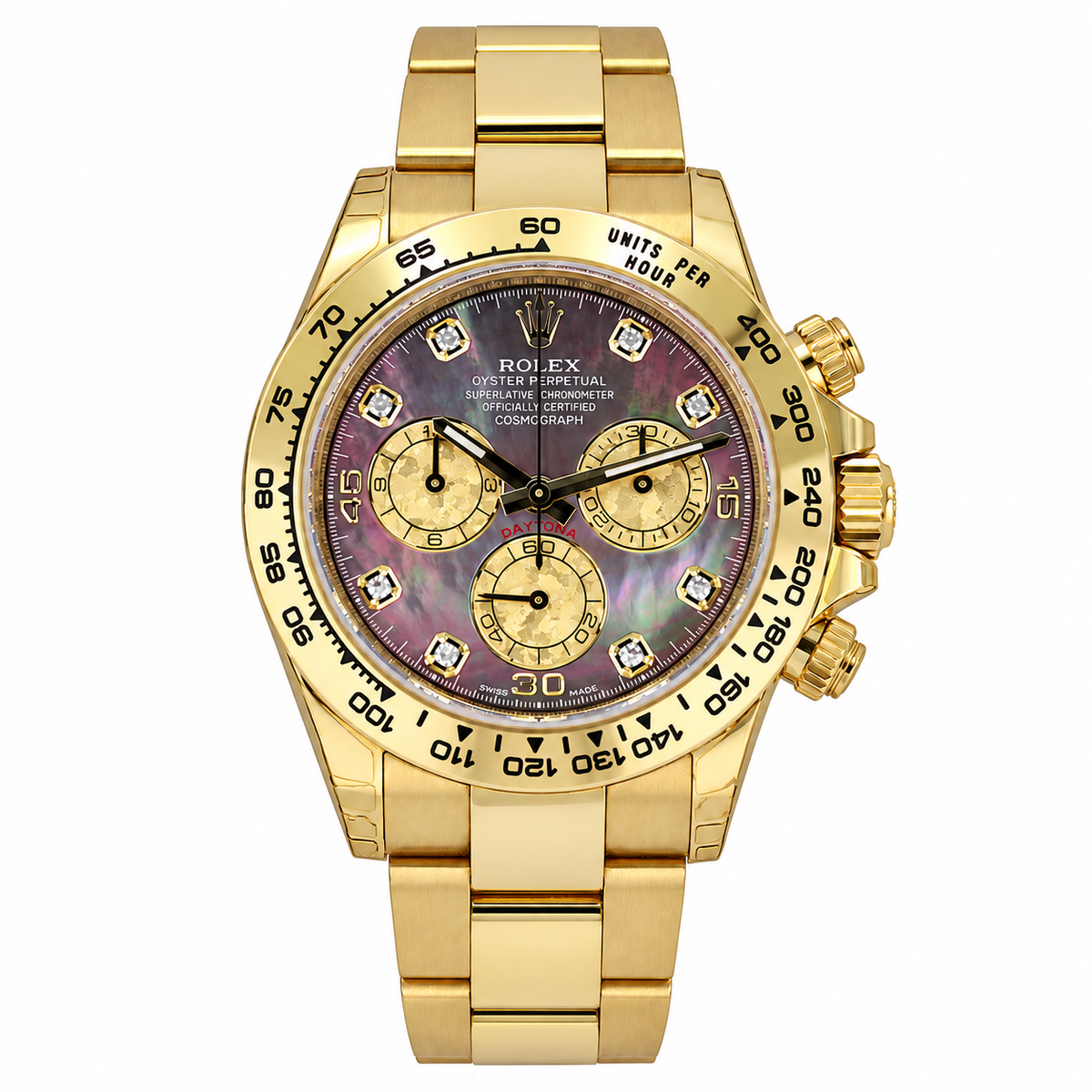 Rolex Daytona 116508 in 18ct yellow gold with Tahitian mother-of-pearl diamond dial
