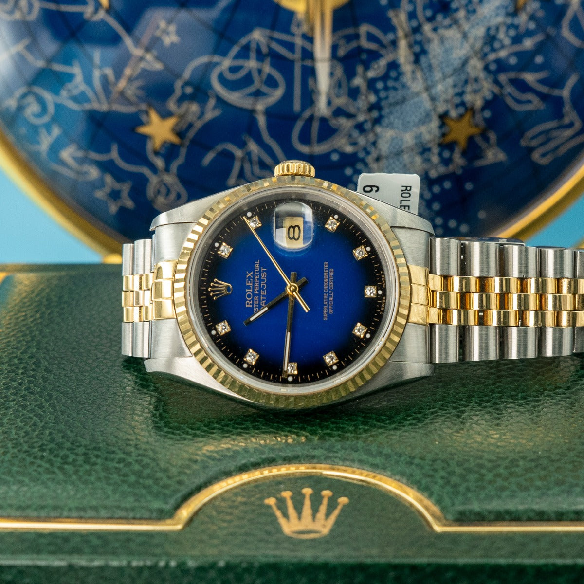 Rolex Datejust 36 16233 Blue Diamond Vignette Dial 1991